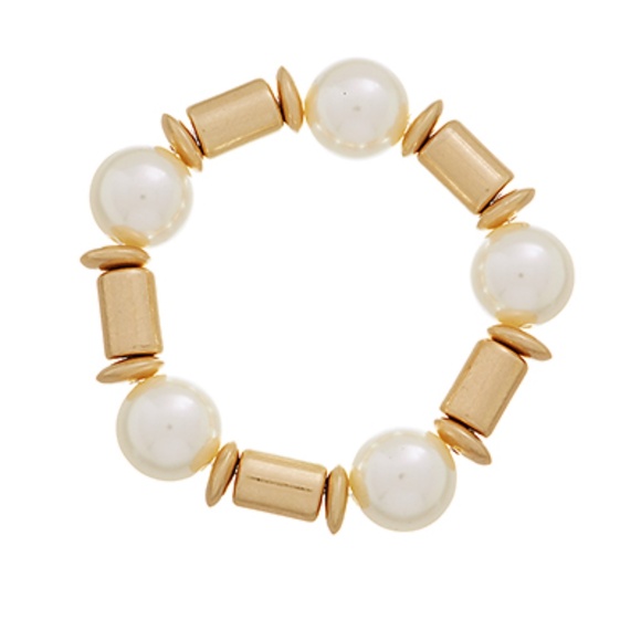 Pearl Station & Cylinder Bracelet - Picture 1 of 1